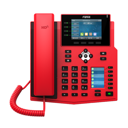 Fanvil X5U-R Özel Kırmızı IP Telefon Görsel 2