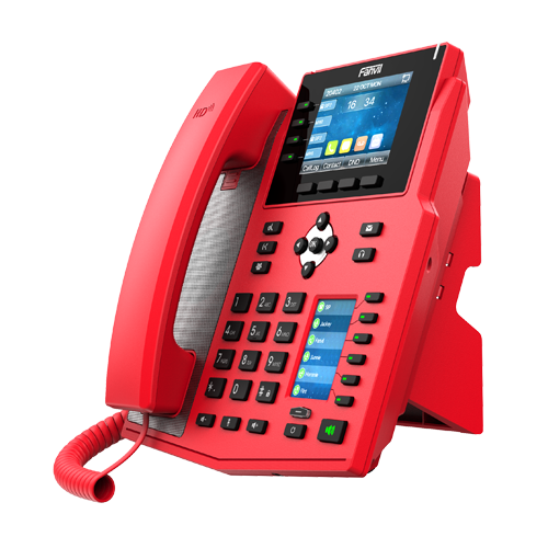 Fanvil X5U-R Özel Kırmızı IP Telefon Görsel 3
